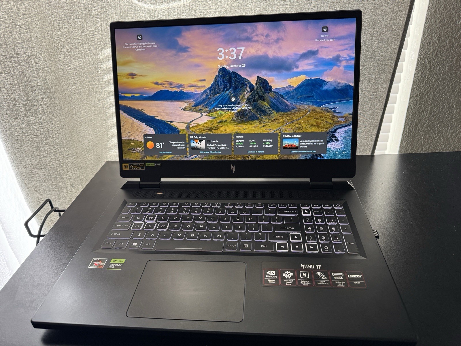 Acer Nitro 17 AN17-41 – AMD Ryzen 7 – 7840HS – Win 11 – GF RTX 4050 – 16 GB RAM