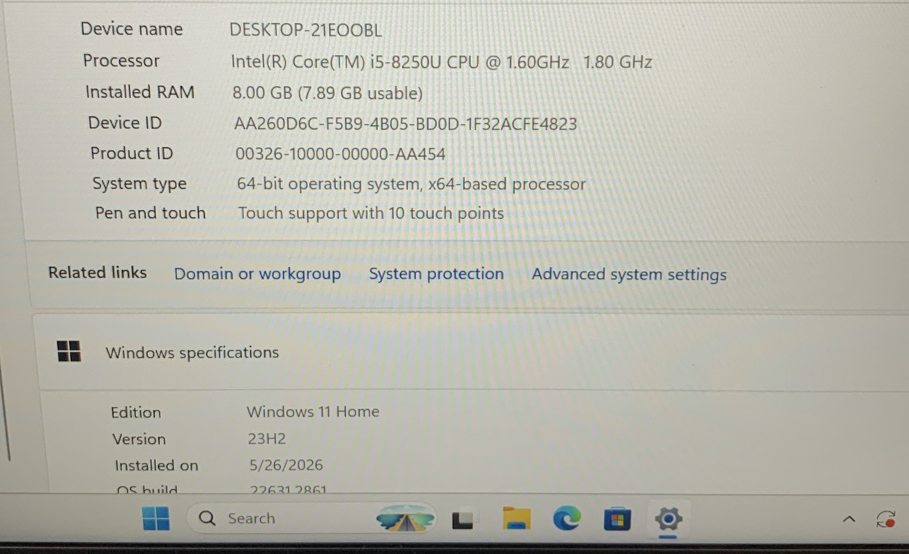 🌟Lenovo ThinkPad T480 14″ 8GB 256GB Core i5-8250U WIFI CAM WIN 11 PRO