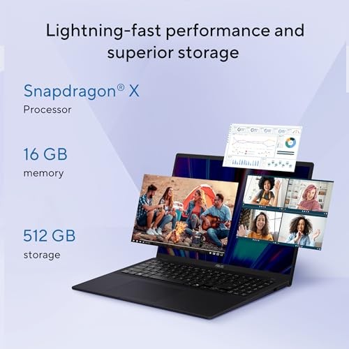 ASUS VIVOBOOK 16” WUXGA 60Hz Snapdragon X Qualcom Adreno 16GB 512GB – QUIET BLUE
