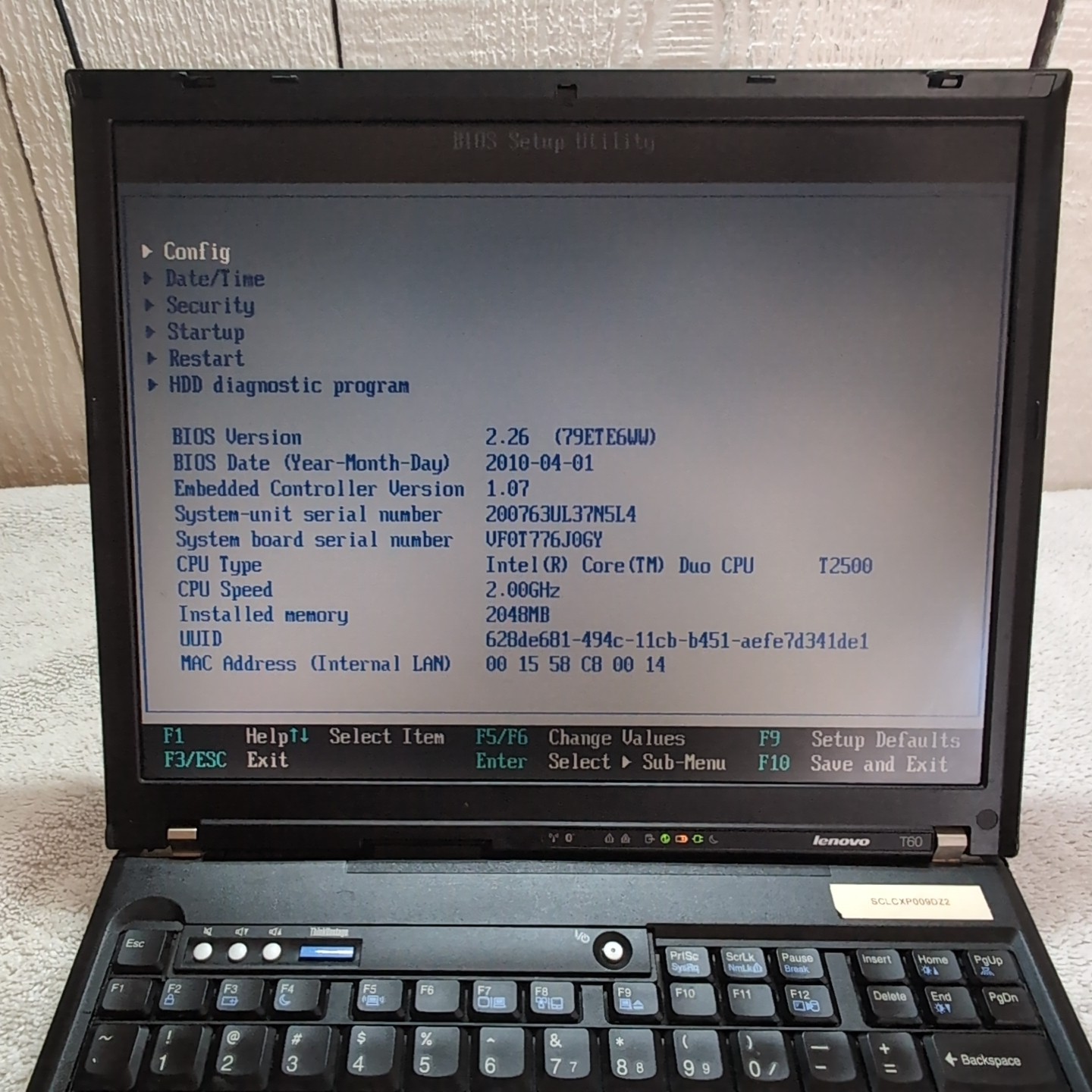 TESTED IBM Thinkpad T60 Laptop Intel 2 Ghz Centrino Duo 2GB RAM Windows XP