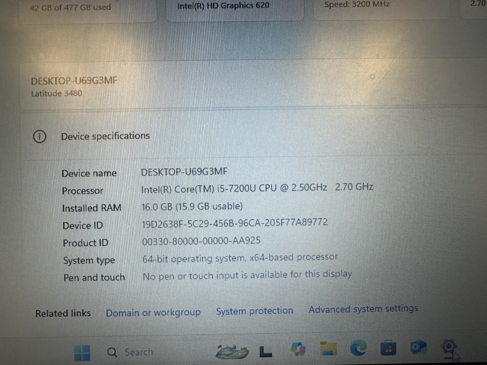 Dell Latitude 3480 14″ Intel Core i5 16GB RAM 500GB SSD Windows 11 Pro