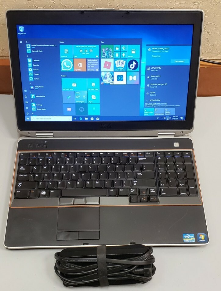 Dell Latitude E6520 Core i7-2620M @ 2.70GHz 4GB RAM 500GB SSD BLUETOOTH BACKLIT