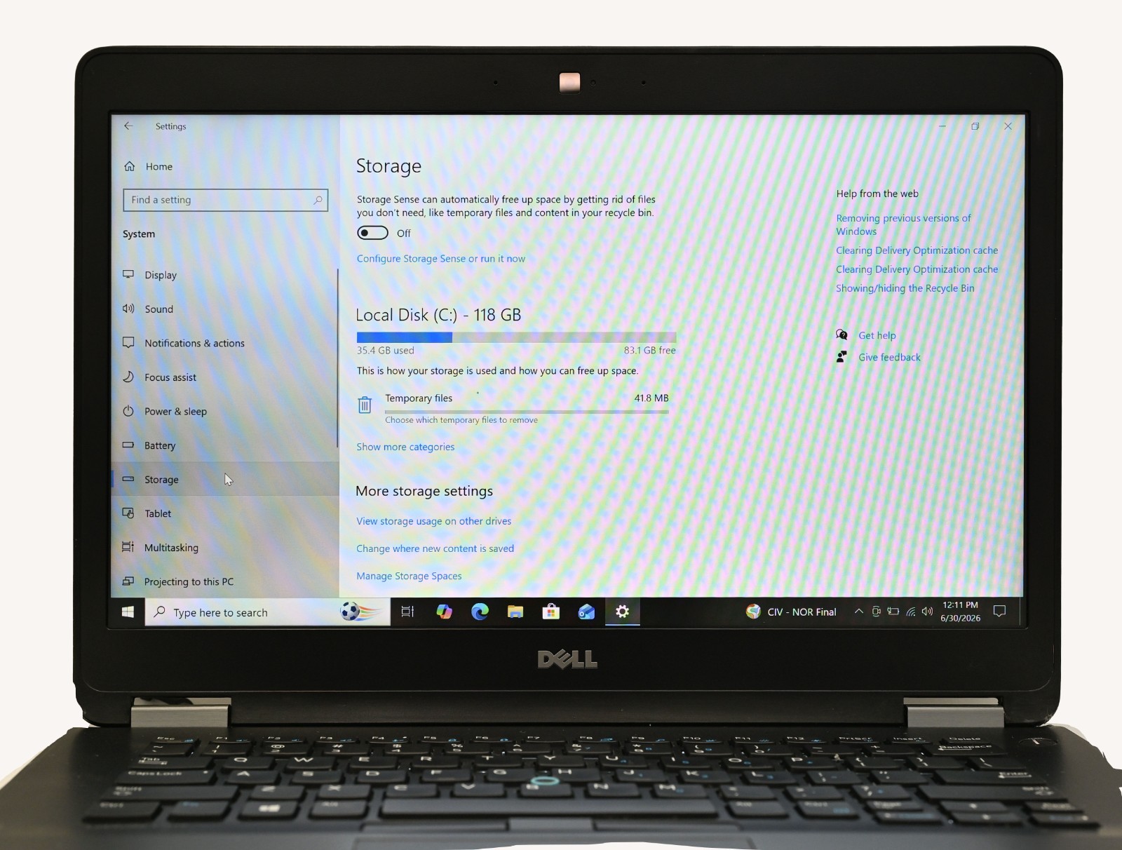 Dell Latitude E7470 i7-6600U 2.6GHz 16GB RAM 128GB SSD – Win 10 Pro BH: 96.5%