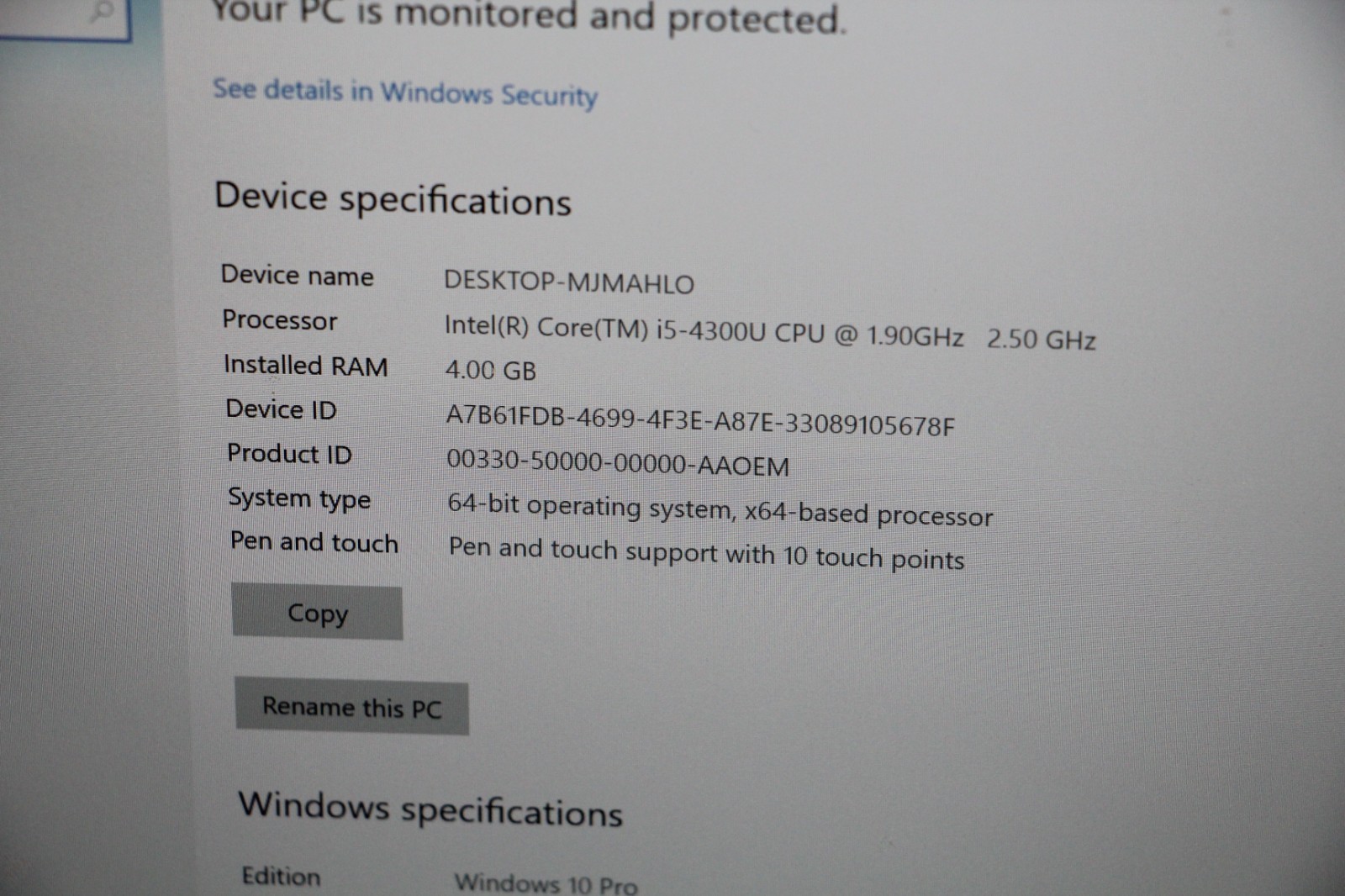 Microsoft Surface Pro Tablet 128 GB 4 GB RAM Windows 8 Pro
