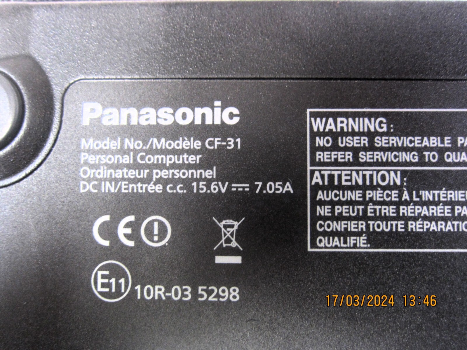 Panasonic Toughbook CF-31-MK3 / Core i5-3360M 2.80GHz / Rugged Military Grade