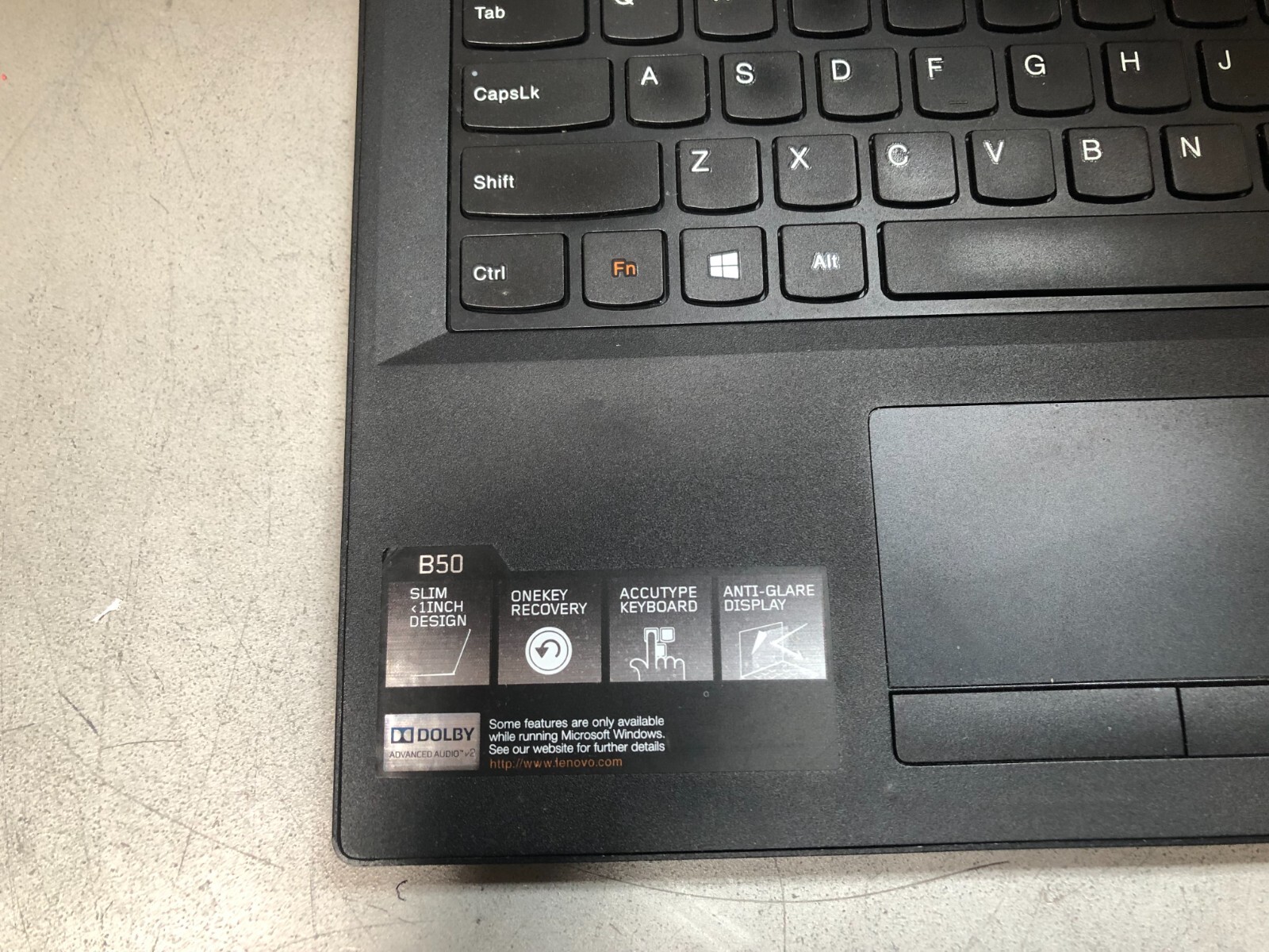 Lenovo B50-45 Model 20388 Laptop – AMD E1-6010 – 16GB Ram – 240GB SSD – Win 10