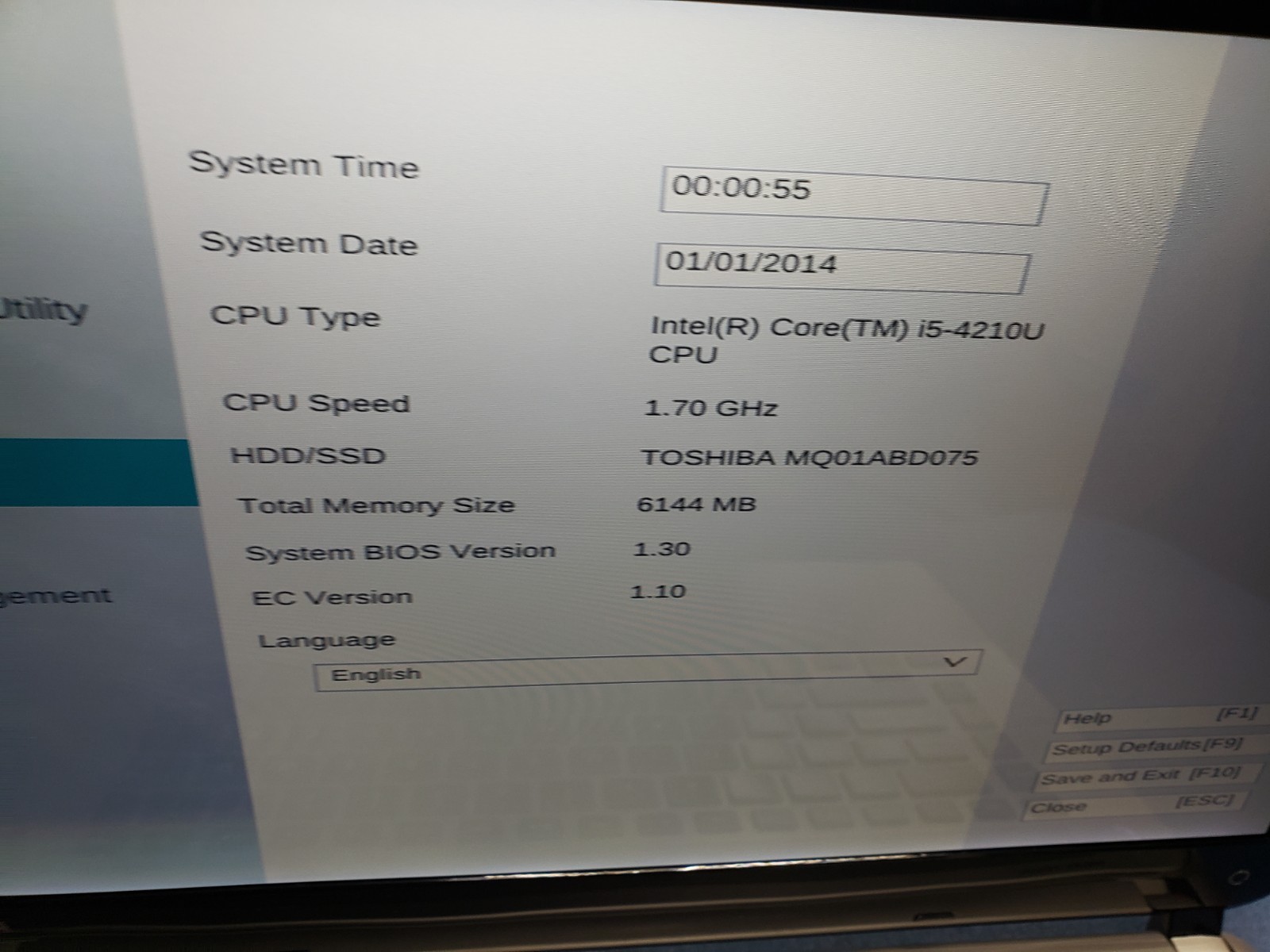Toshiba e45-b4200 i5-4210u 1.70ghz 6gb ram 699gb hdd for parts