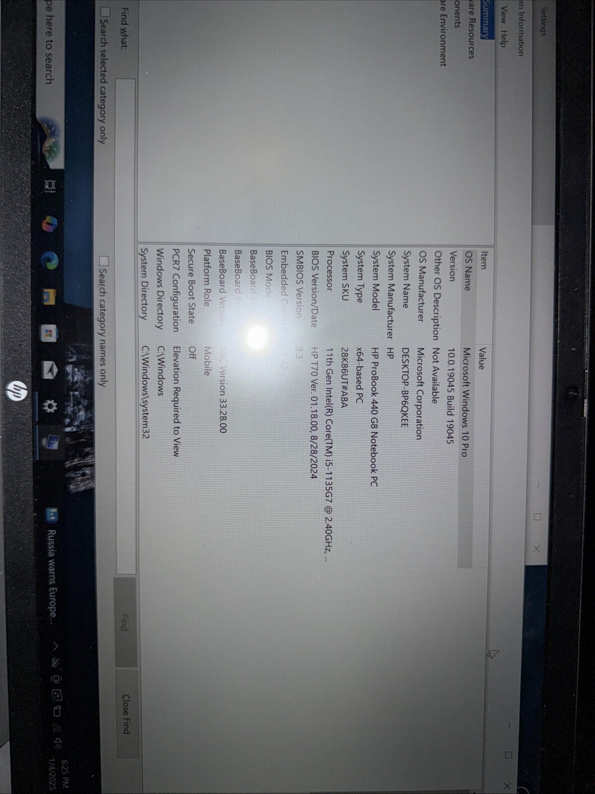HP ProBook 440 G8 Notebook 14″ Core i5-1135G7 2.4GHz 16GB RAM 512gb SSD
