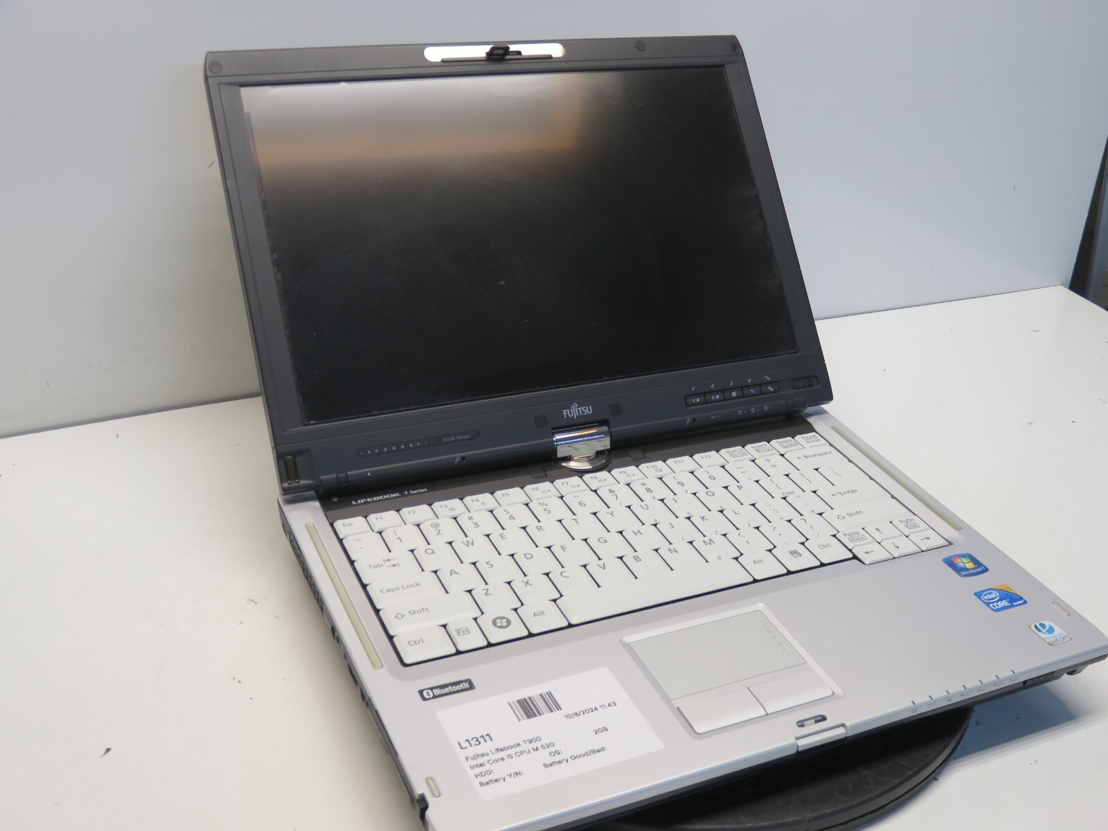 Fujitsu Lifebook T900 Intel Core i5 CPU M 520 2.40GHz 2GB NO HDD No Batt