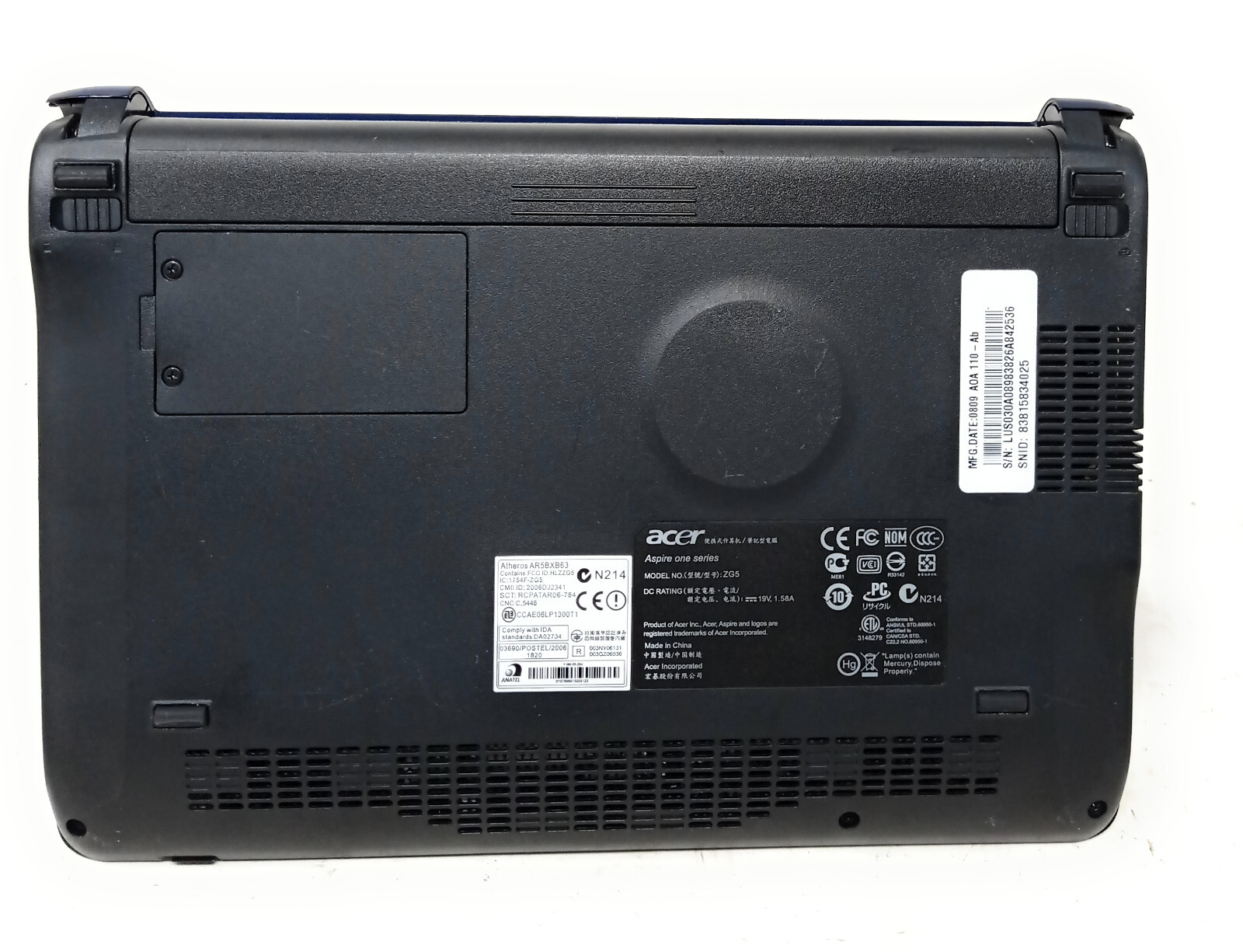 Acer Aspire Zg5 Mini Notebook Replacement Parts / Screen-Keyboard-Casing