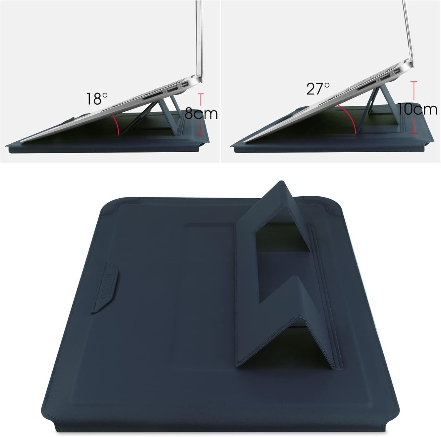 Navy 13 Inch Laptop Sleeve Bag for MacBook Air 13, Pro 13, Surface Pro 8, Dell,