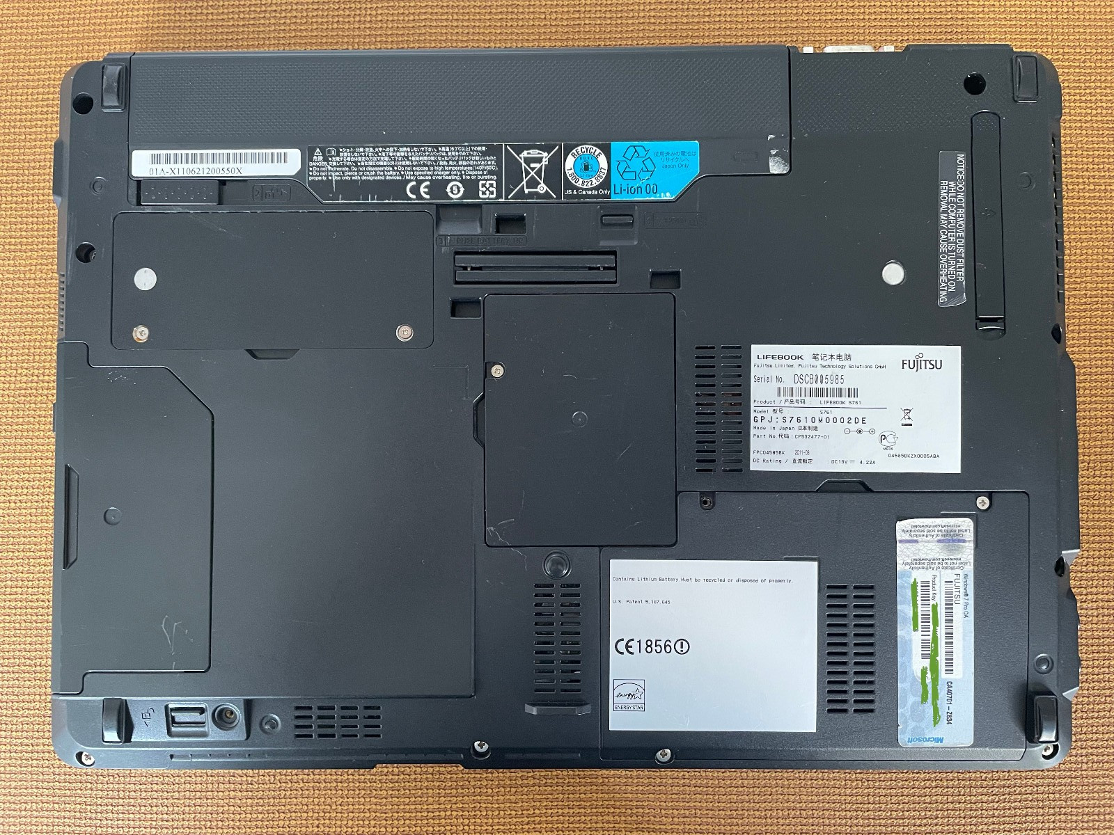 Laptop Fujitsu Lifebook S761, Intel Core i5 (2nd Gen.), 13.3″