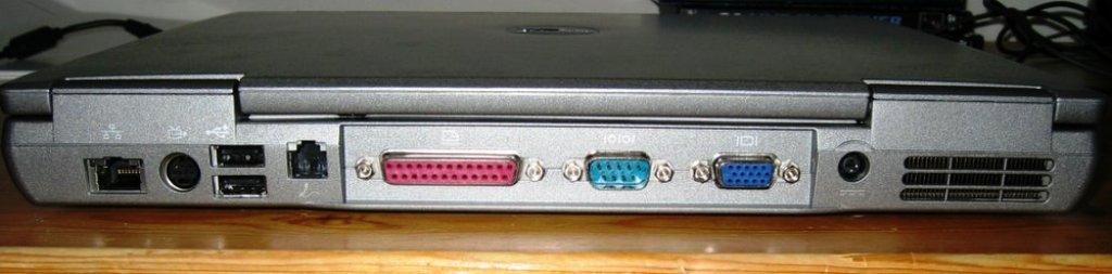 Dell Laptop Windows XP -Parallel port-9 pin Serial Port-RS232-WIFI- Battery