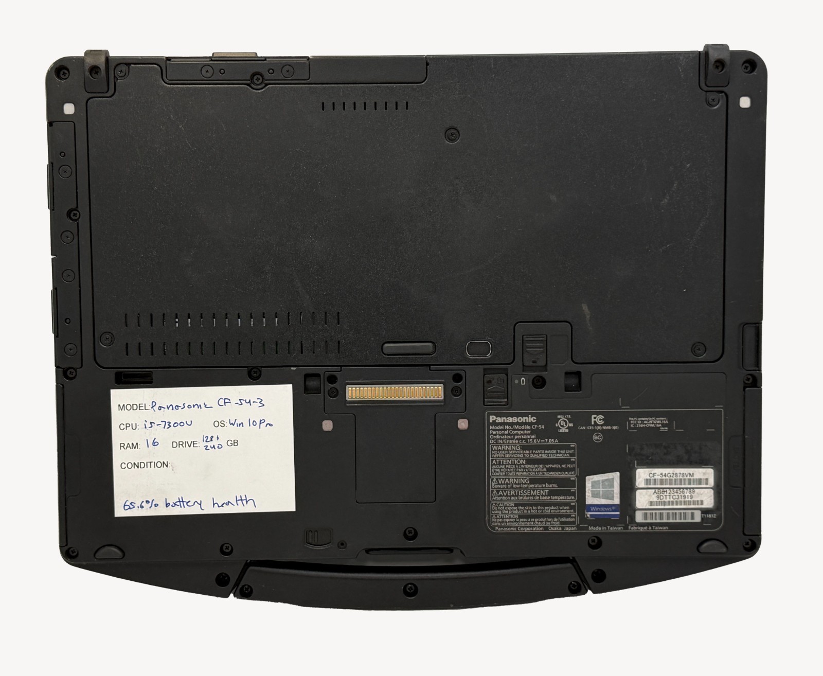 Panasonic Toughbook CF-54 MK3 i5-7300u 2.6GHz 16GB RAM 128GB M.2 SSD + 240GB HDD