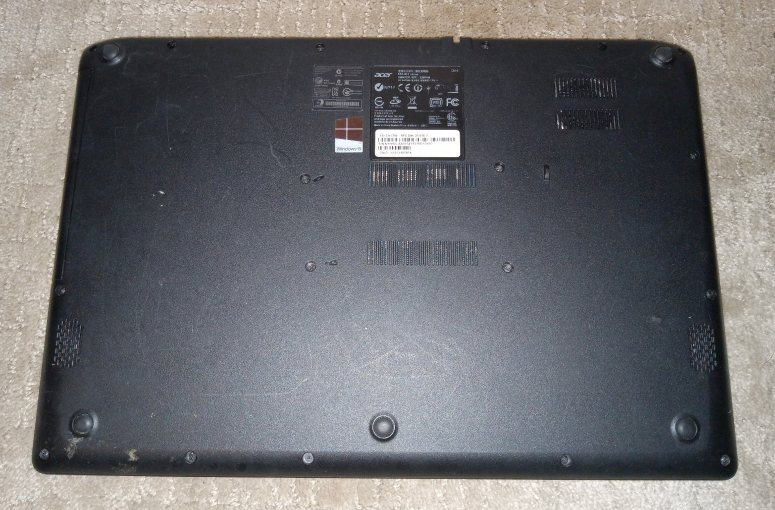 AS IS Acer ES1-511-C590 15.6” / Intel Celeron N2830 @ 2.41GHz 4 GB DDR3 L