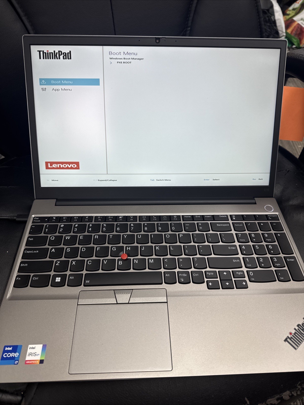 Lenovo thinkpad e15 gen 4 i7(boots bios) No SSD *battery