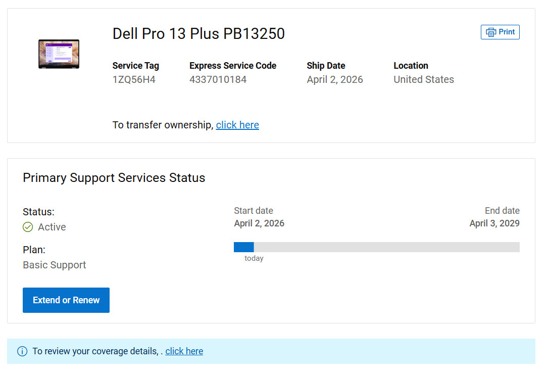 2026 Dell Pro 13 Plus PB13250 13″ FHD+ ULTRA 5 235U 2GHz 16GB 512GB Win11Pro +PA