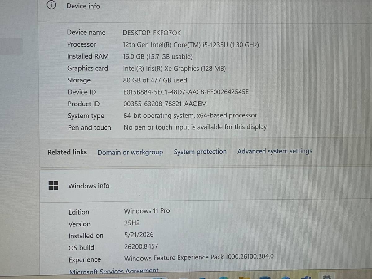 Dell Latitude 5430 Intel Core i5-1235U 0GHz 16 GB 512GB SSD 14″ Win 11 Pro