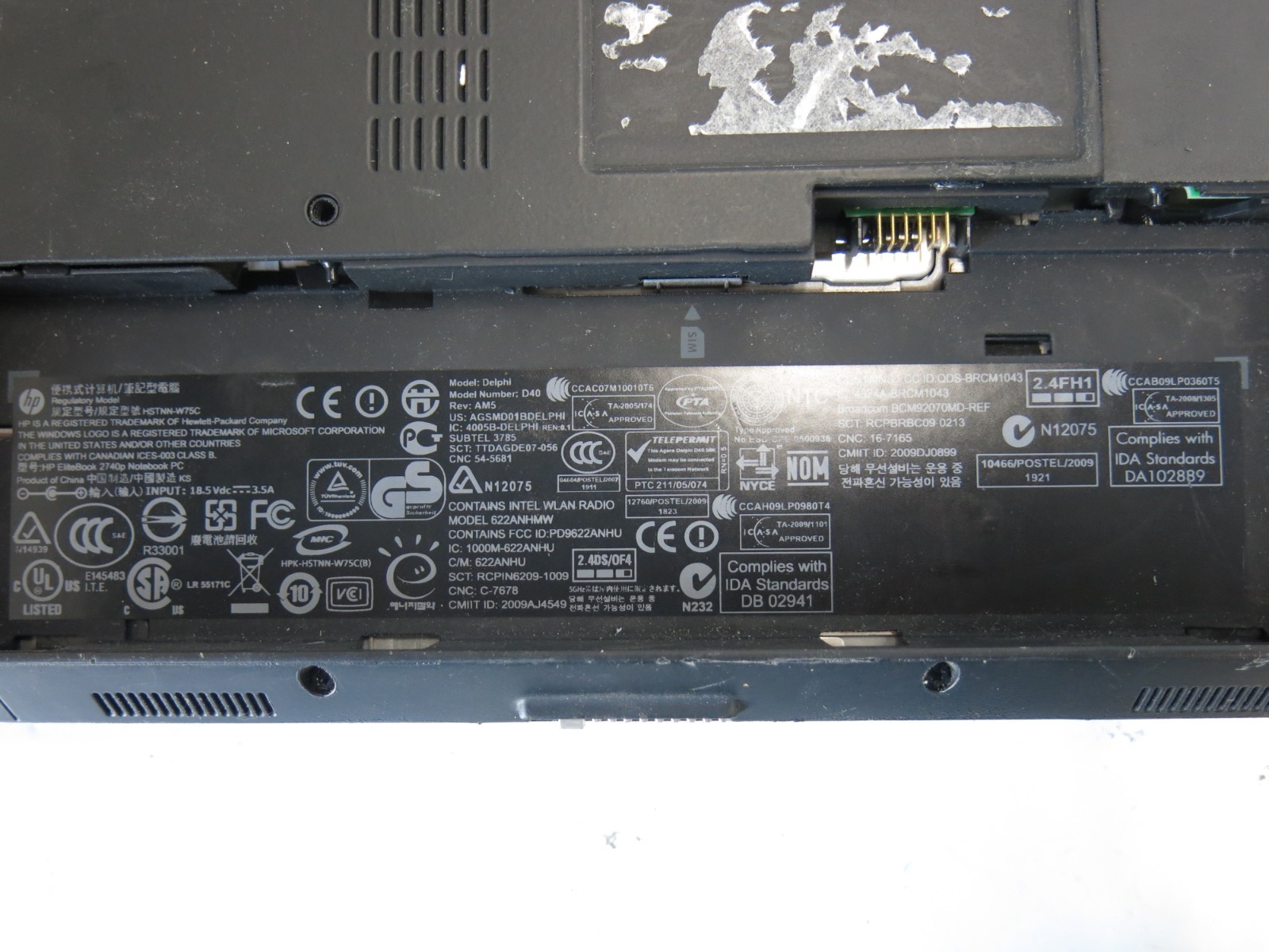 HP EliteBook 2740p Convertible Laptop | Core i5 2.67GHz M620 4GB RAM | Powers On