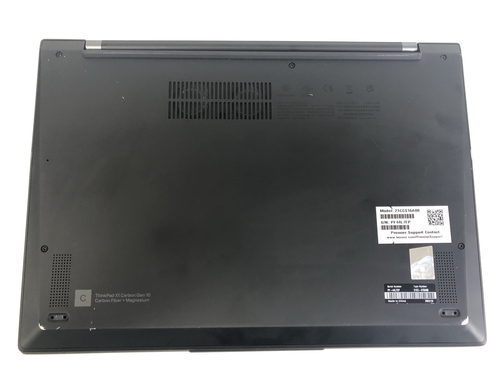 Lenovo ThinkPad X1 Carbon Gen 10: Core i5-1250P 1.7GHz – 16GB – 512GB (SELECT)