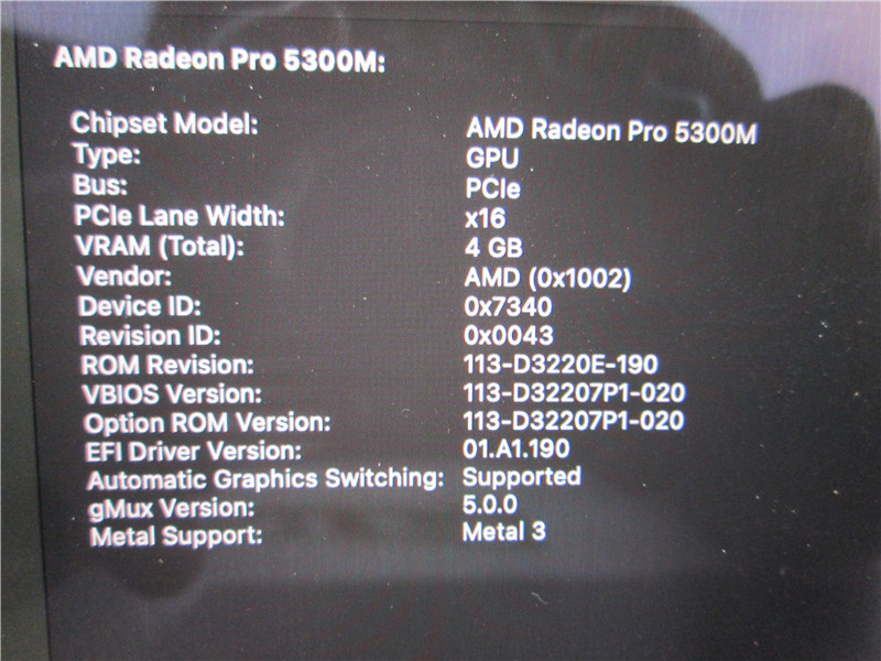 Apple MacBook Pro A2141 Laptop i7-9750H 2.6GHz 16GB RAM 500GB SSD macOS
