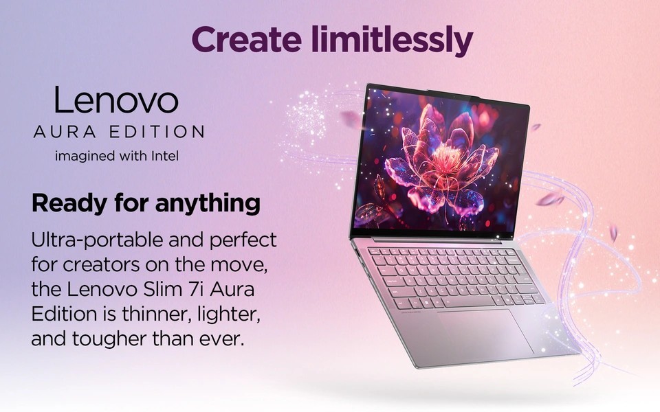 Lenovo Slim 7i 14″ OLED Touchscreen Aura Edition – Ultra 7 258V, 32 GB, 1TB SSD