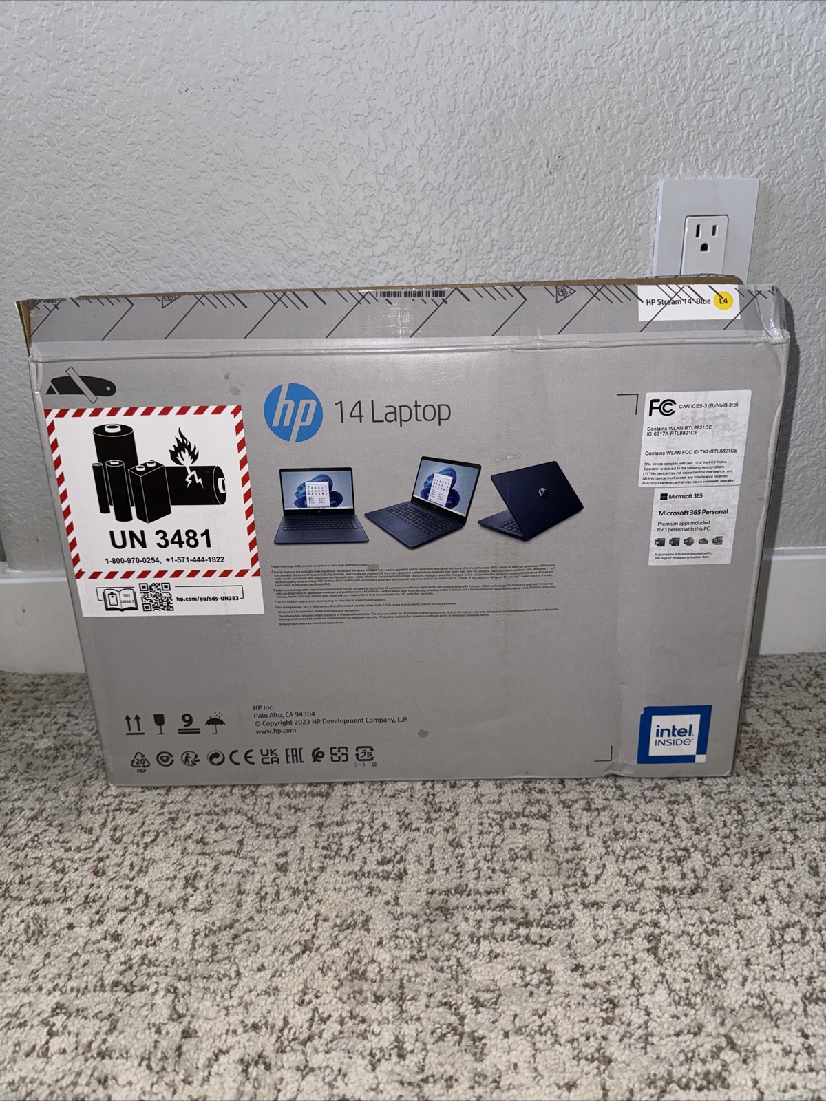 HP Stream 14-CF2111WM 14” (64GB eMMC Intel Celeron N4120 4GB RAM) Laptop – Blue