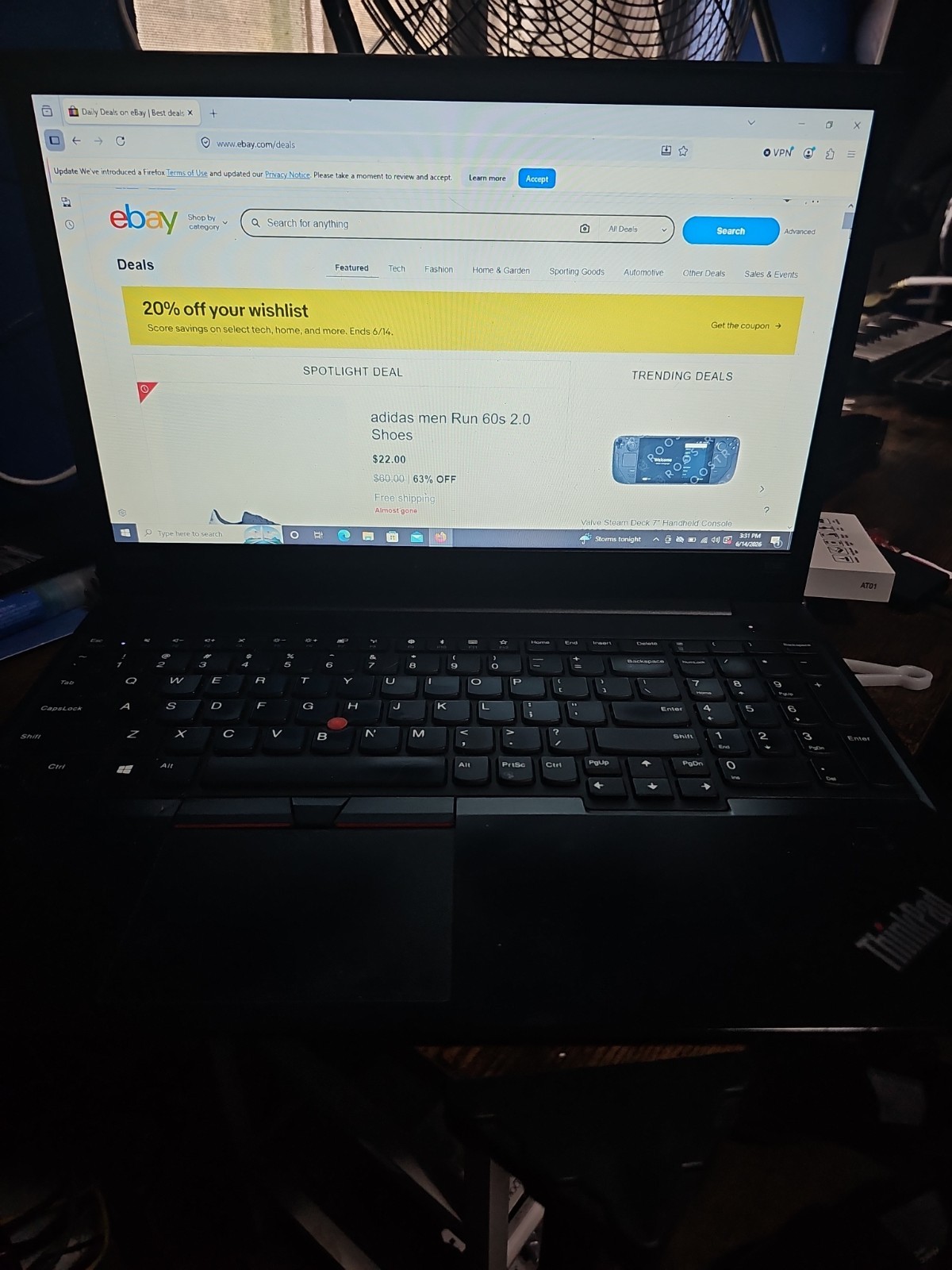 Lenovo ThinkPad E580Core i5@2.50GHz16GB RAM256 GB SSD HDD WIN 11….