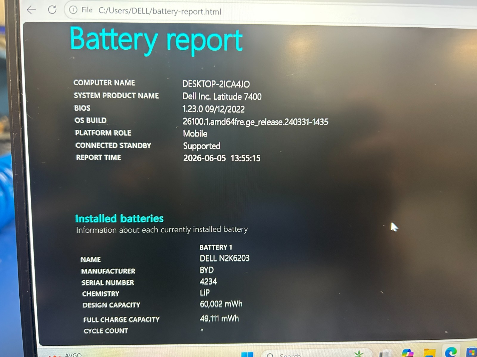 Dell LATITUDE 7400, i7-8665U, 20 GB RAM, UHD Graphics 620, 14 INCH SCREEN