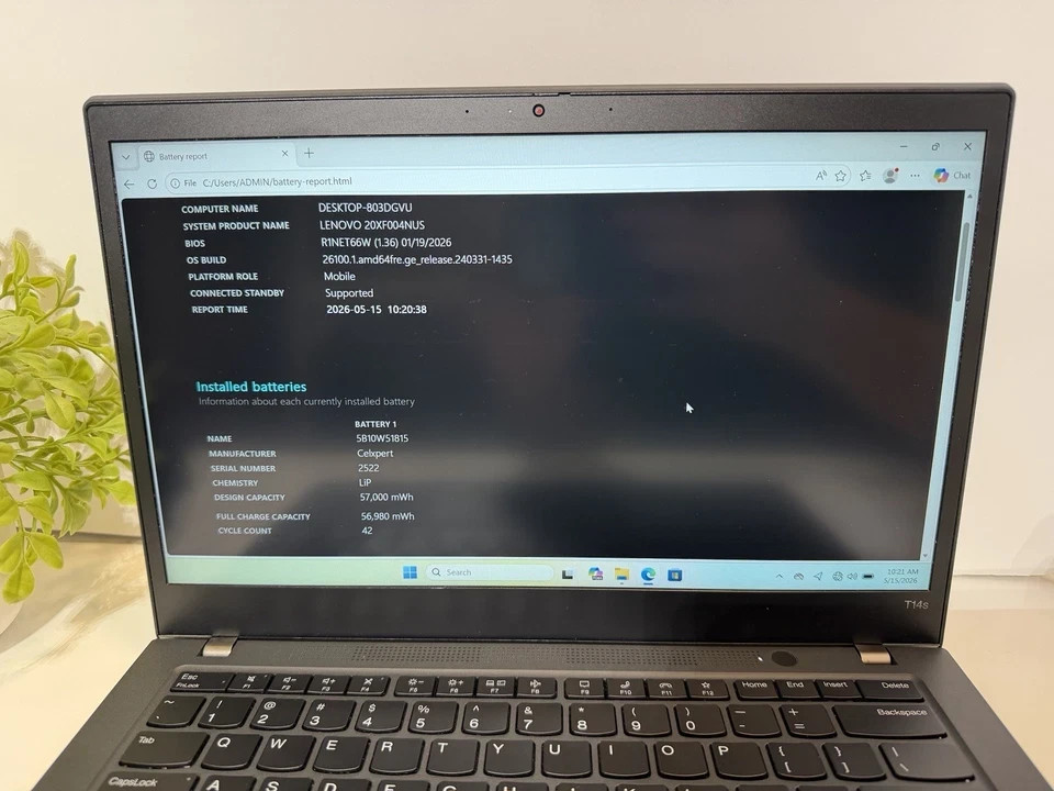 Lenovo ThinkPad T14s Gen 2a Ryzen 5 Pro 5650U 8GB/512GB SSD Windows 11 Pro