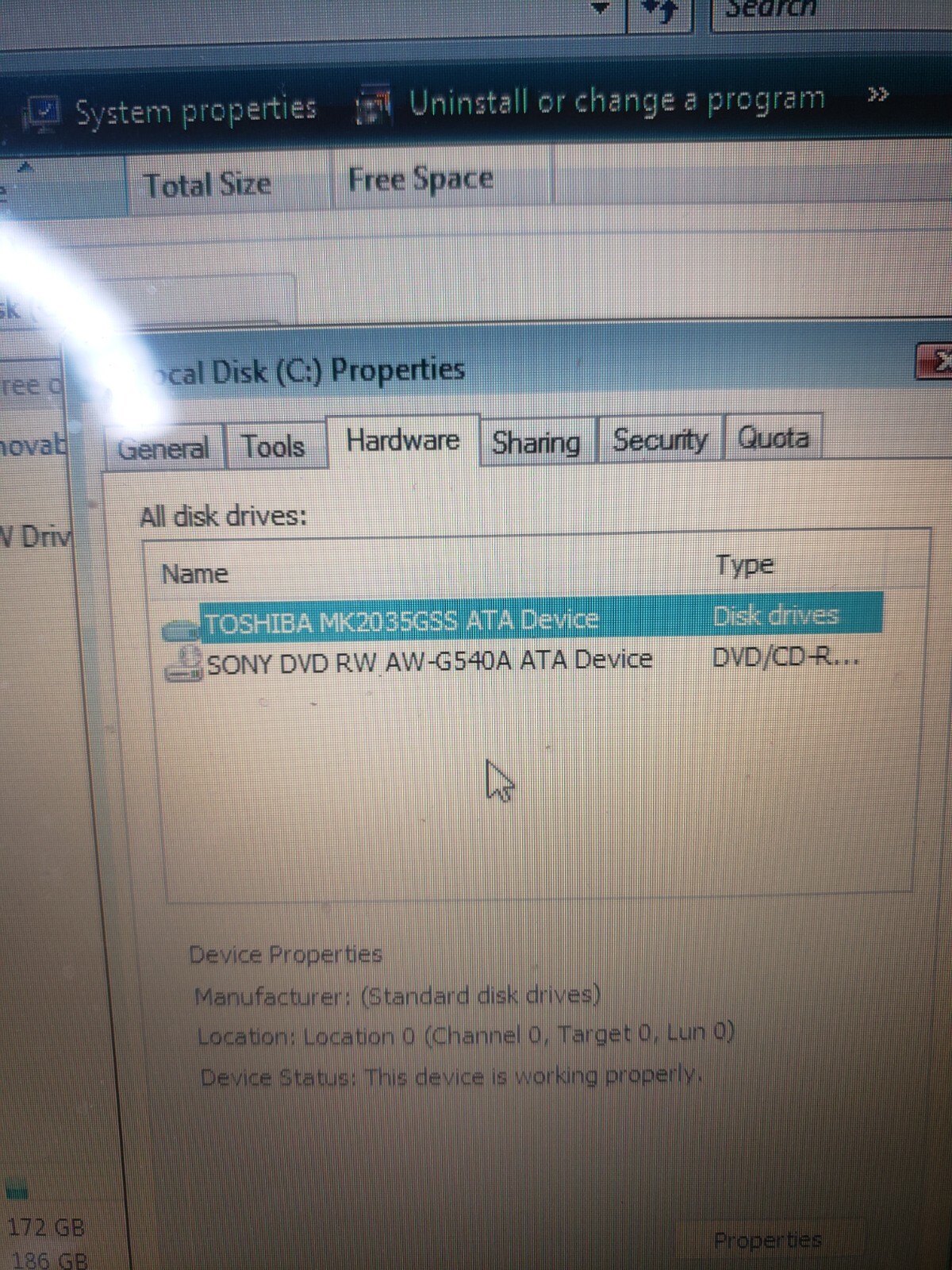 Sony Vaio CR pcg-5j2l Core 2 Duo T7500@2.20GHz 4GB RAM 200GB HDD Vista READ
