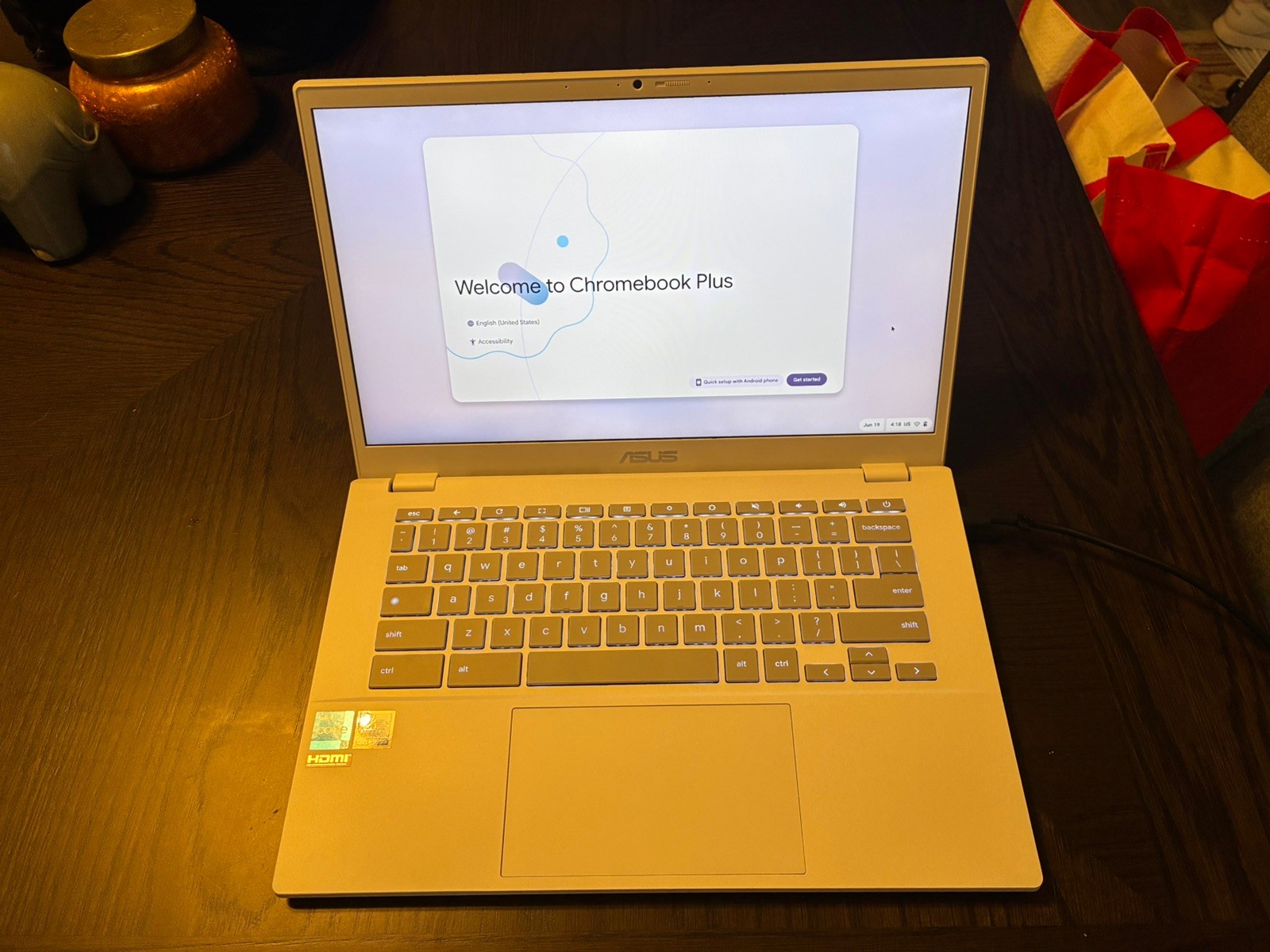 ASUS Chromebook Plus CX3402 14″FHD Touch i3-1215U 8GB RAM 128GB SSD Chrome OS WH