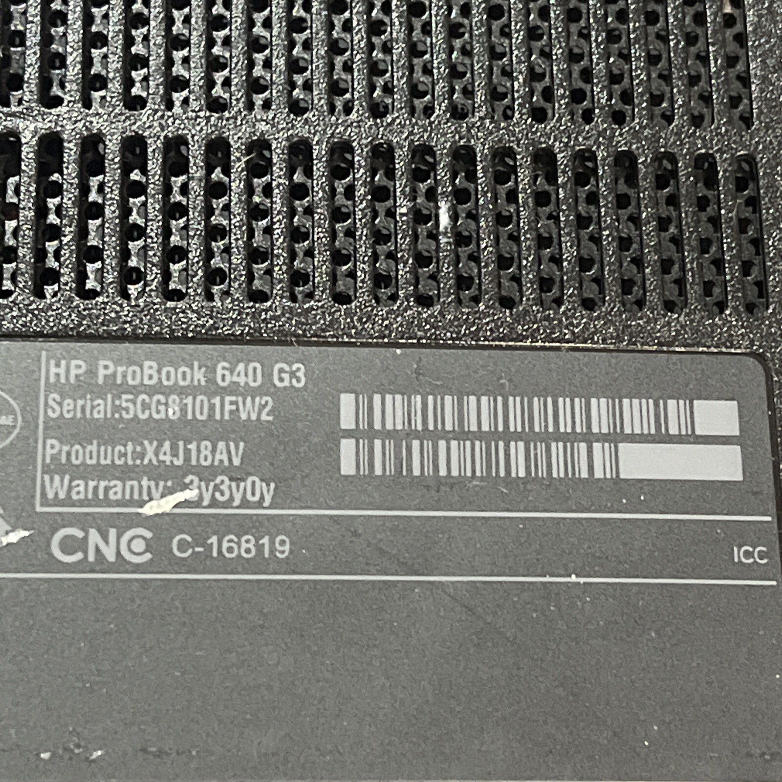 HP PROBOOK 640 G3 INTEL CORE I7-7600U 2.80GHZ 8GB RAM NO HD