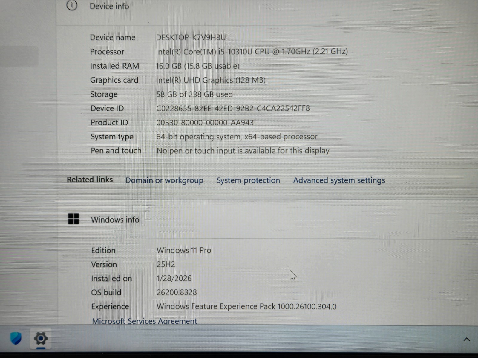 HP 13.1″ Laptop Elitebook 830 G7 i5-10310U 16GB 256GB NVMe Windows 11 Pro TESTED