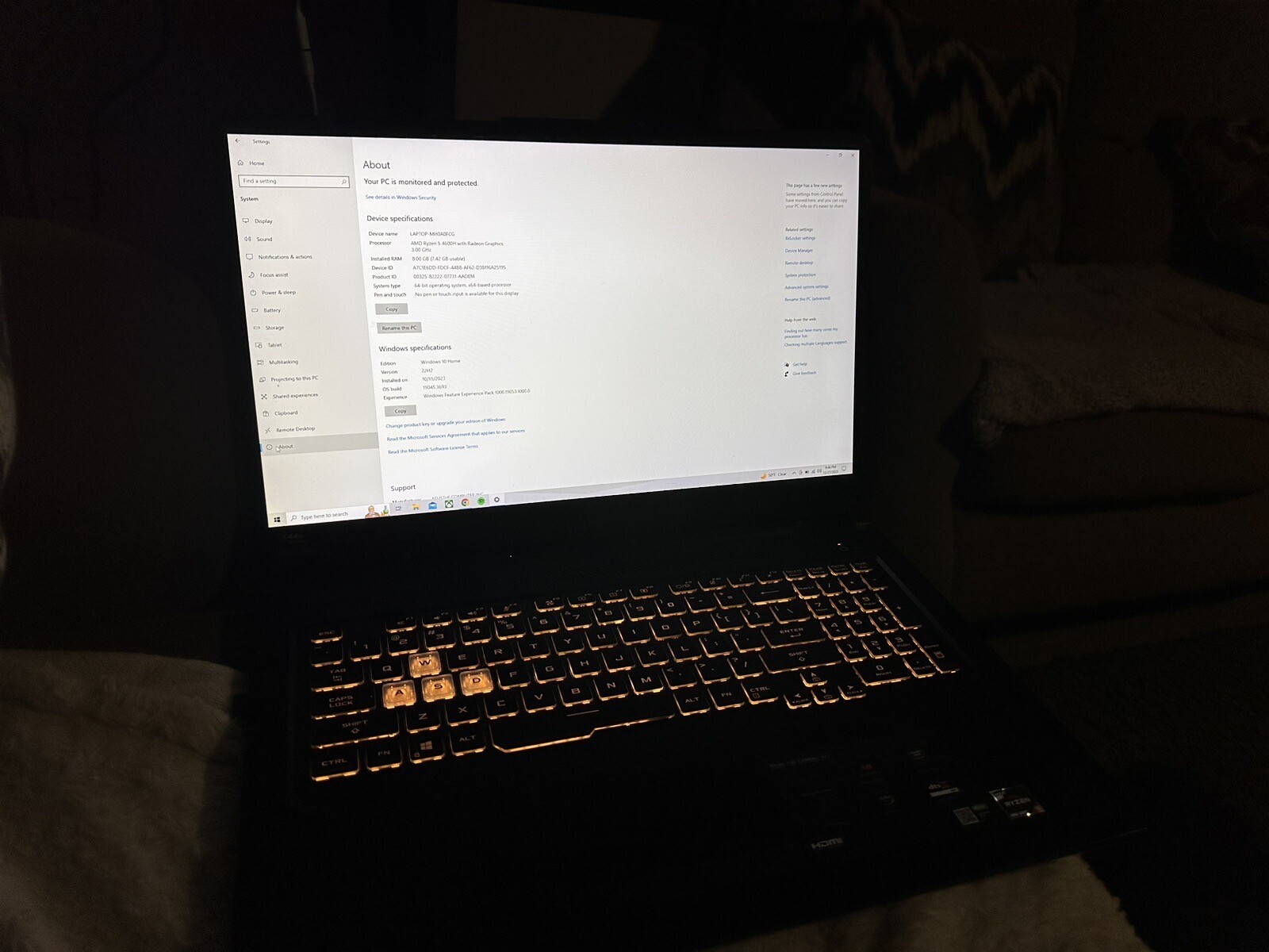 ASUS TUF Gaming F17 17.3” (512GB SSD Intel Core i5-11260H 2.6GHz 8GB RAM)…