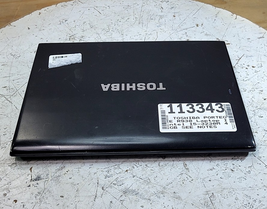 TOSHIBA PORTEGE R930 Laptop Intel I5-3230M 4GB SEE NOTES