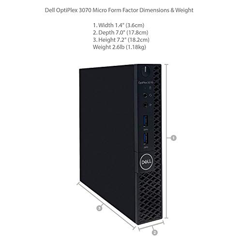 DELL Optiplex 3070 (Latest Model) Micro PC (MFF) Core i3-9100T (3.10Ghz Quad