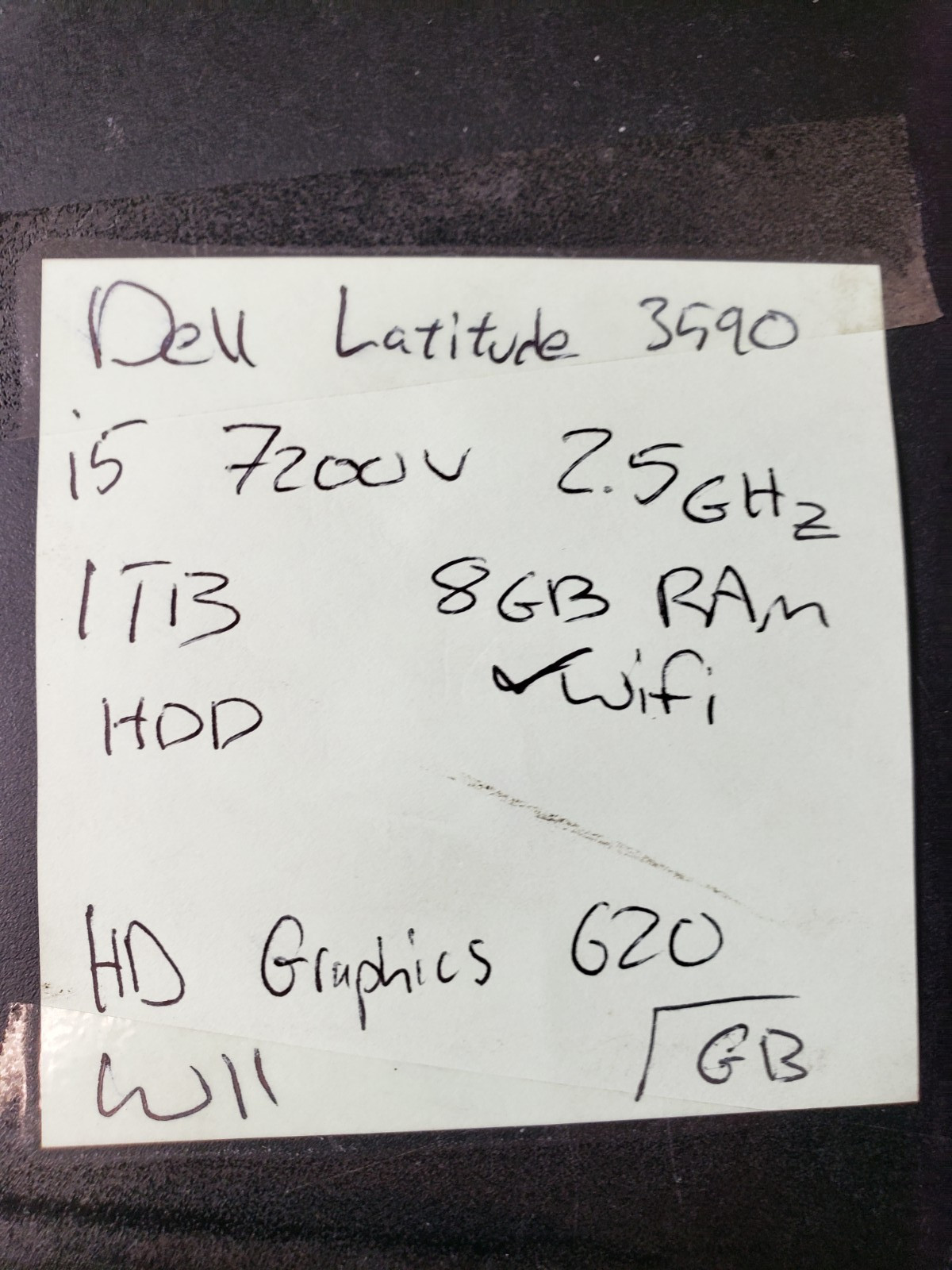 Dell Latitude 3590 i5-7200U 2.5GHz 8GB Ram 1TB HDD Win11 OS Reset Tested