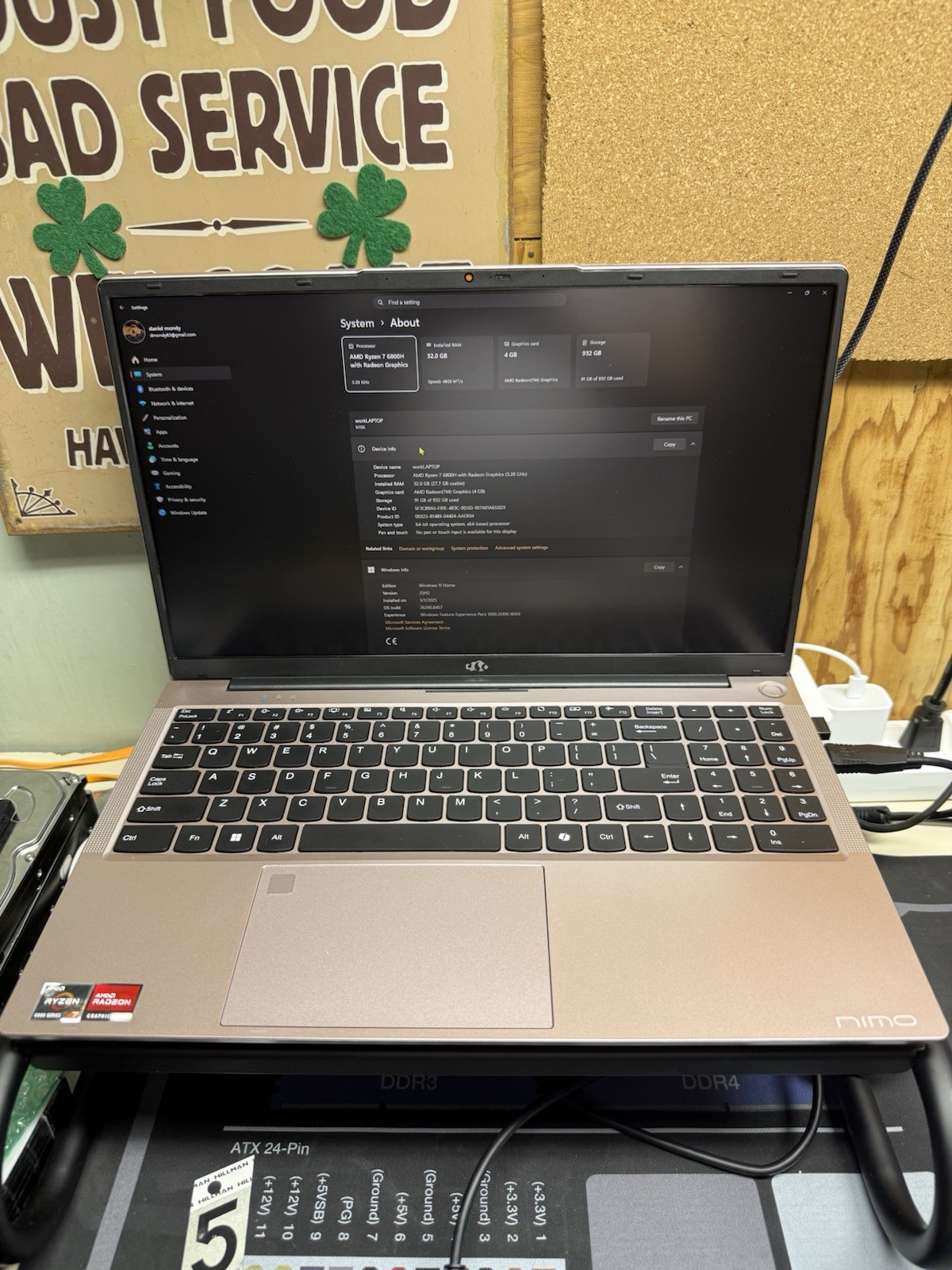 Nimo N155L 15.6″ Ryzen 7 6800H 32GB DDR5 1TB SSD Windows 11 Home