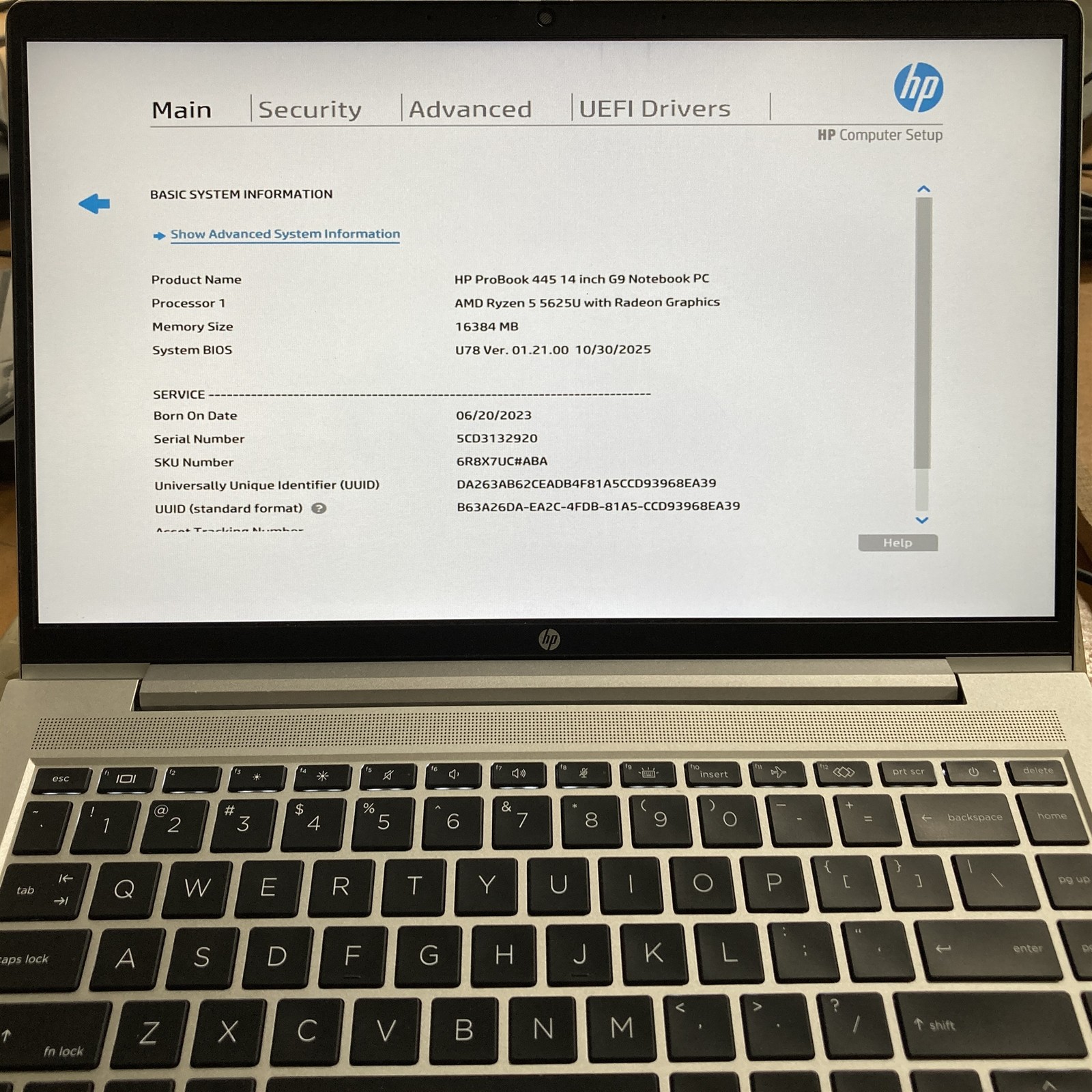 HP ProBook 445 G9 14″ Laptop Ryzen 5 5625U 2.3GHz 16GB 512GB NVMe SSD – Win 11