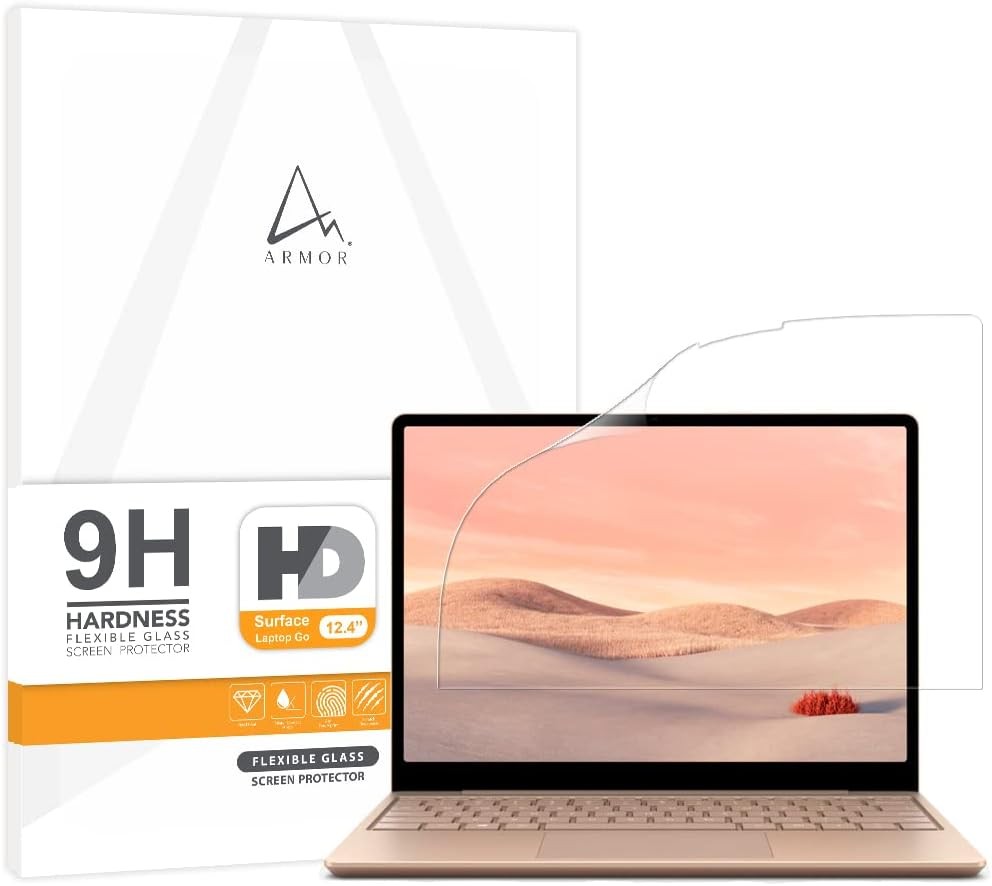 Flexible Glass Screen Protector for Surface Laptop Go 2 / Go – 12.4″, 9H HD