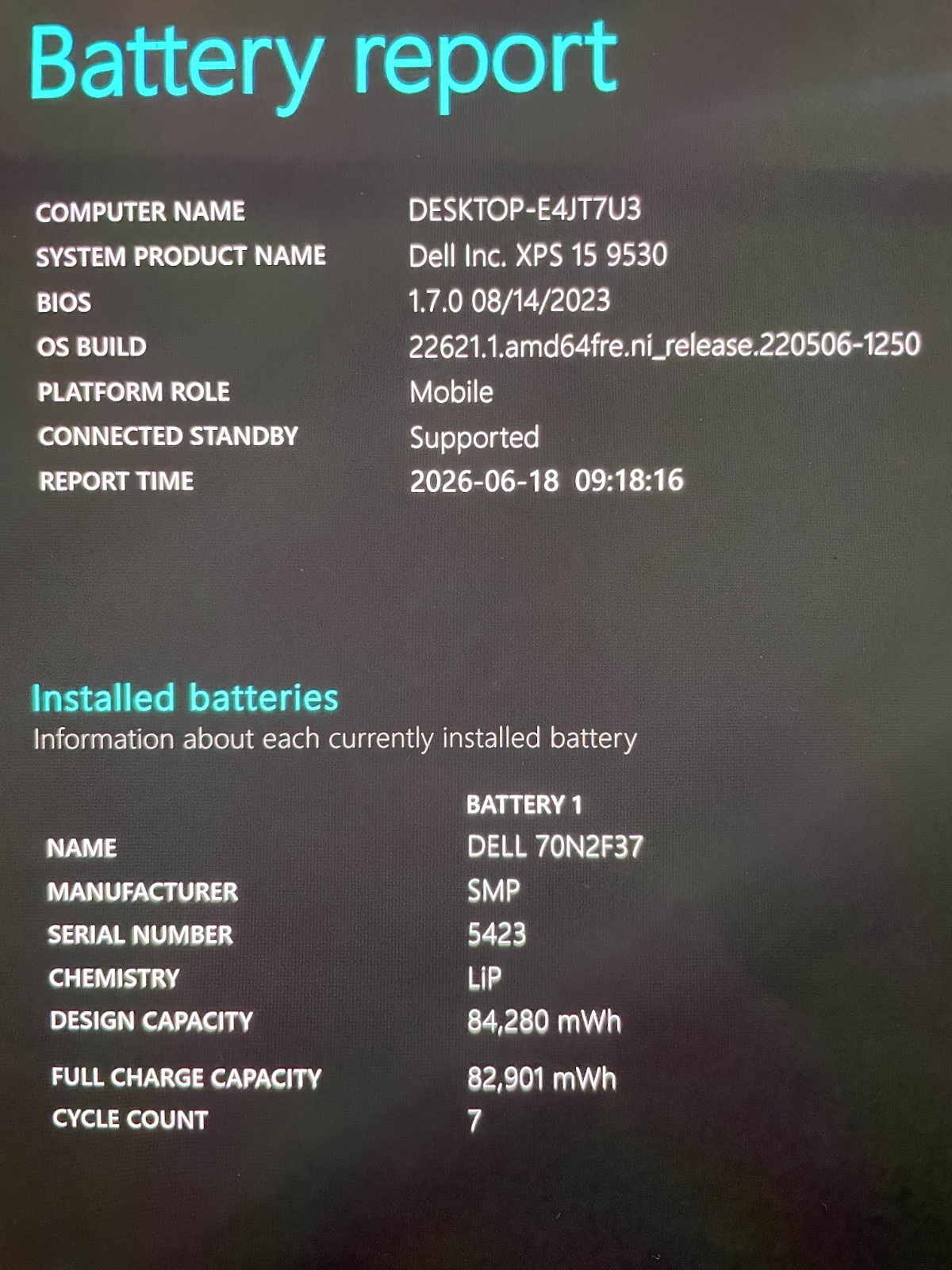 Dell XPS 15 9530 3.5K OLED Touch i7-13700H 32GB 1TB SSD RTX 4050