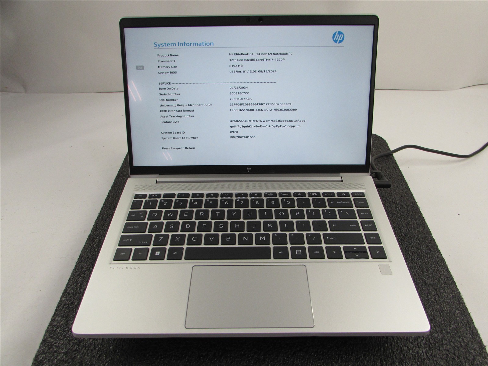 HP ELITEBOOK 640 (G9) 1920X1080 FHD TOUCHSCREEN I7-1270P 1TB SSD 8GB RAM NO O.S