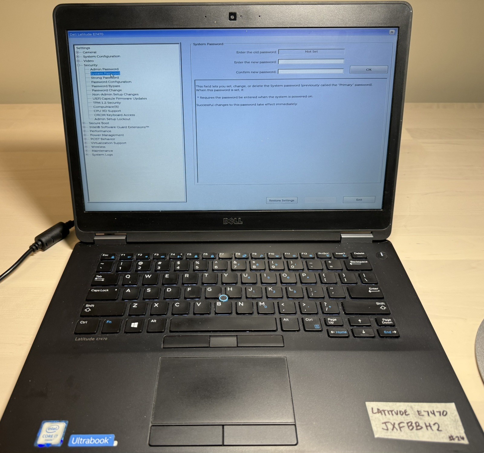 Dell Latitude E7470 Laptop Intel i7 6th Gen No HD/OS/AC Adapter- Swollen Battery