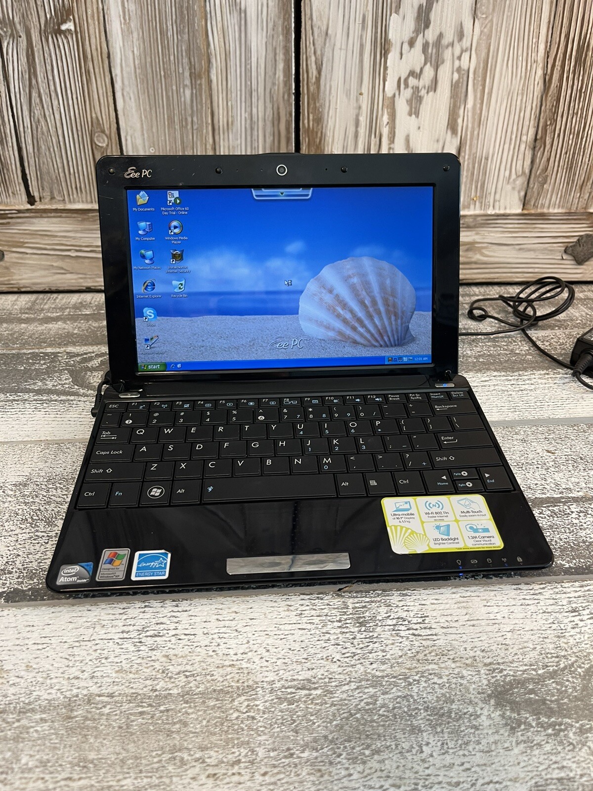 ASUS Eee PC MINI NOTEBOOK 1005HAB BLACK 1G DDR2, ATOM270, WI FI, CAMERA WINXP –