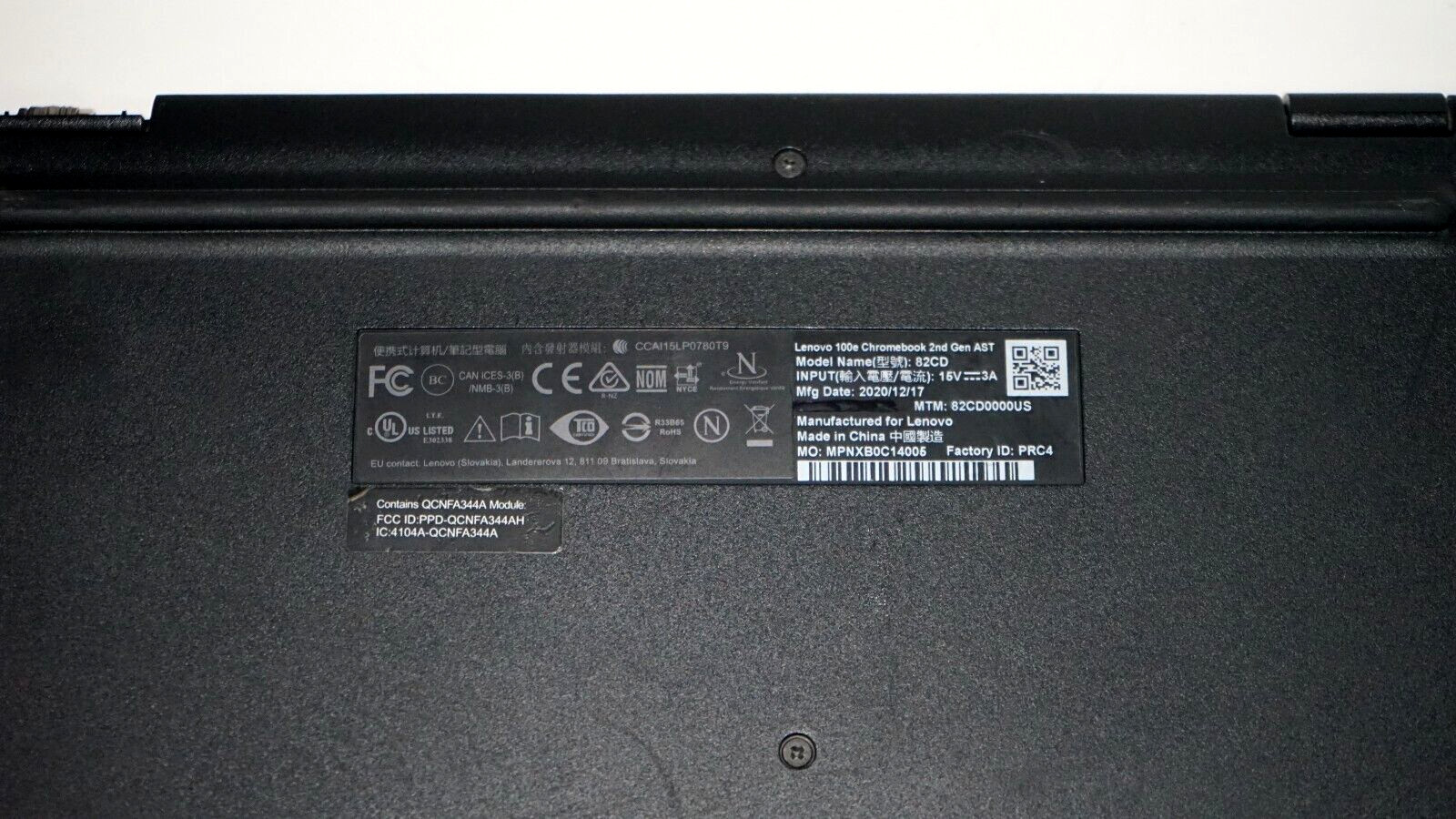 LENOVO 82CD0000US 100e Chromebook 2nd Gen 11.6″ HD A4-9120C 1.6GHz
