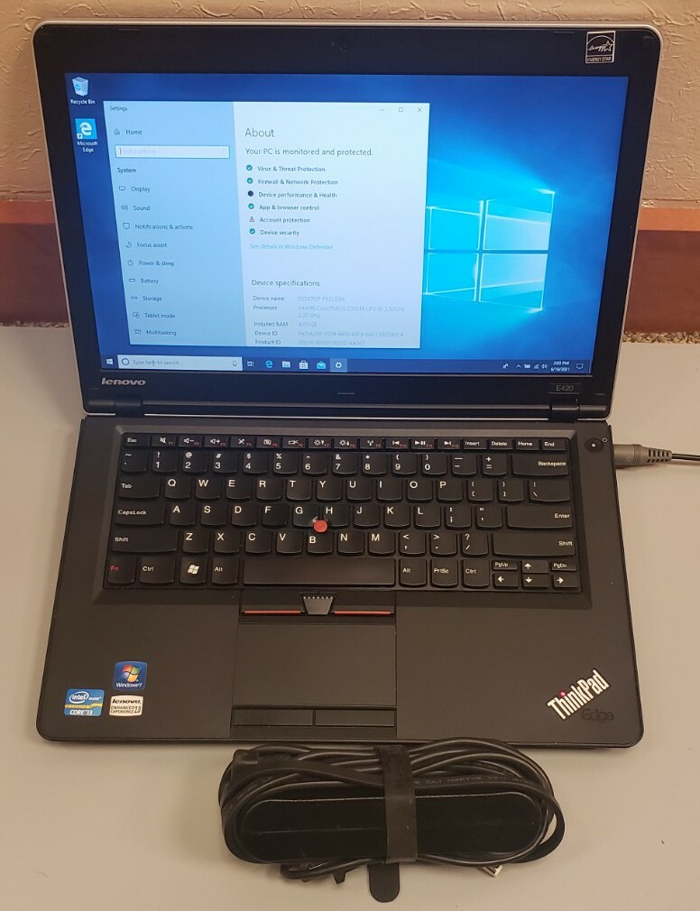 LENOVO THINKPAD EDGE E420 Intel Core i3-2350 2.30GHz 4GB RAM 320GB HDD WEBCAM