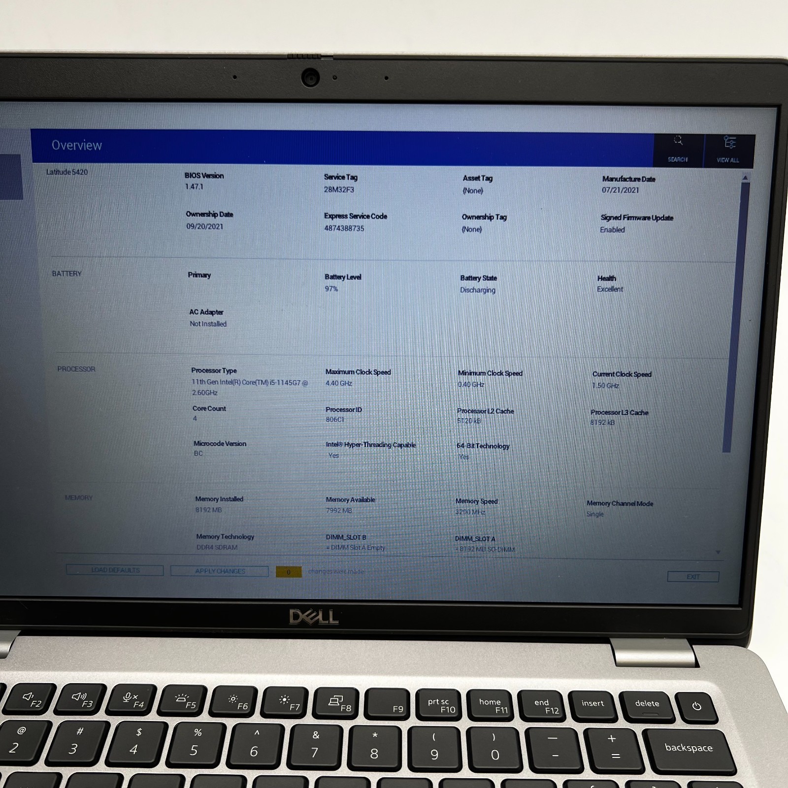 Dell Latitude 5420 14″ i5-1145G7 8GB RAM 256GB SSD No OS | TESTED USED GOOD