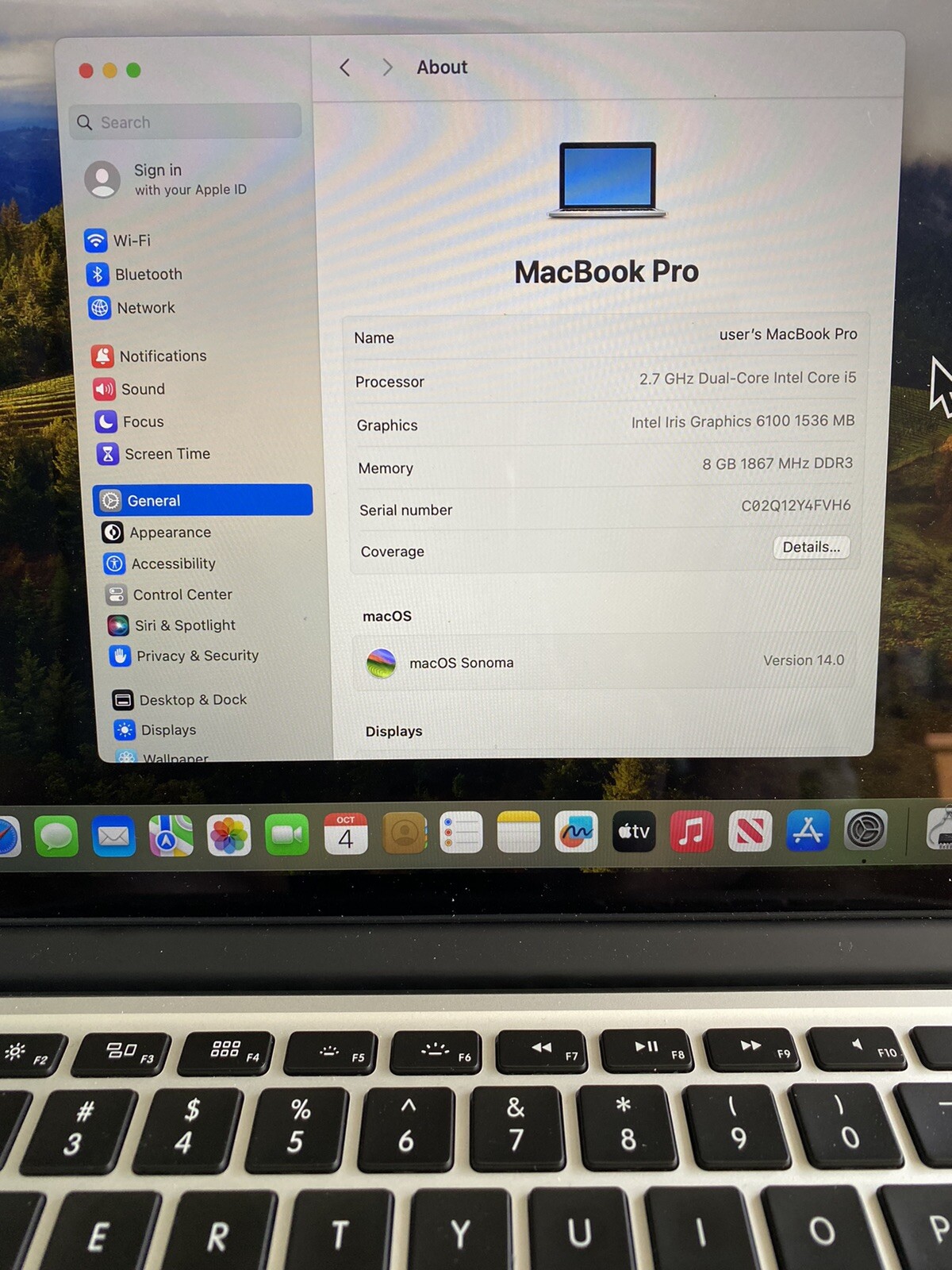 Apple MacBook Pro 13” Intel Core i5 2.7GHz – macOS 15.5 Sequoia