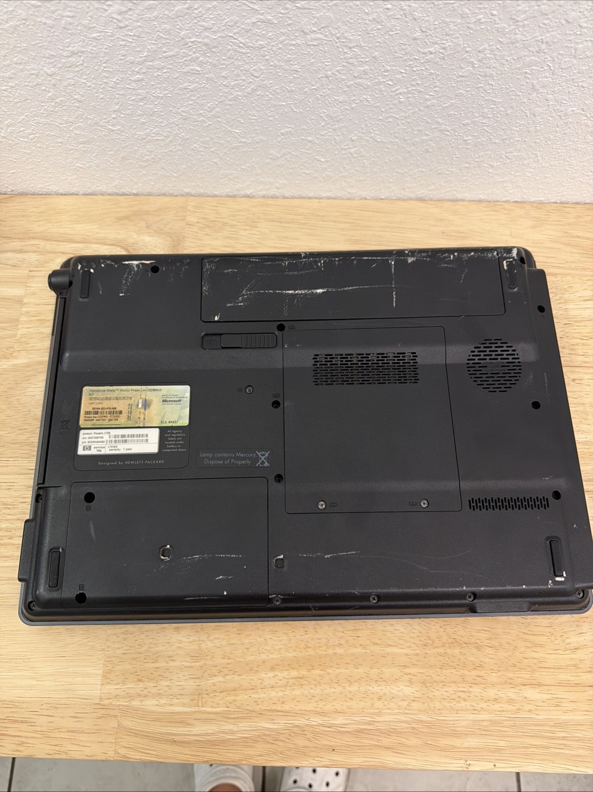 Compaq Presario C700 Laptop – Intel Pentium T2390 – 2GB RAM – NO HDD/OS – READ
